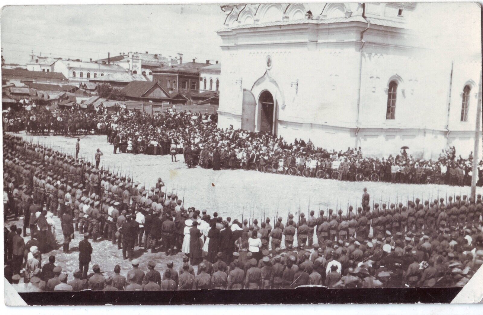 Burial of 3 Czech Legionnaires in Syzran/Cathedral/ORIGINAL PHOTOGRAPH 12.7.1918