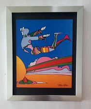 Peter Max | Vintage Print Signed | Mounted & Framed in New Silver Buy it Now!!
