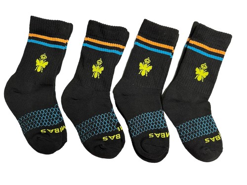 Bombas Kids XS Socks HoneyComb Arch Support Set Of 4 New Size 4-6