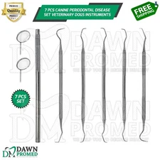 7 Pcs Canine Periodontal Disease Set German Grade Veterinary Dogs Instruments