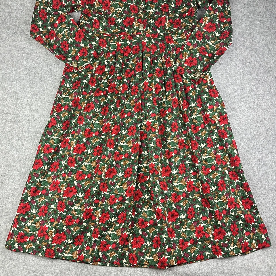 Разговор изделия платье женщин маленький цветочный искусства носить кнопка карманы винтажный - Изображение 4 из 4