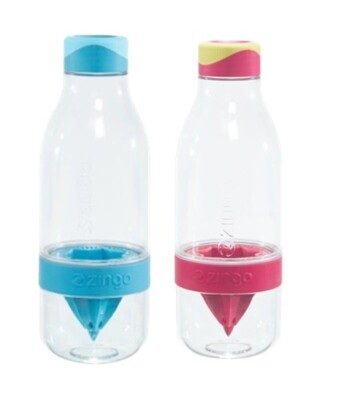 Zingo Clear Bottle Zitronenaufguss Wasserflasche & Früchtetee Trink Sport
