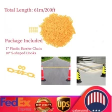 Plastic Barrier Chain Yellow Chain Safety Chain Barrier Fits Crowd Control200ft