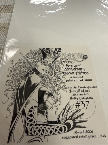 Tarot Witch of the Black Rose #37 Autographed Photo Cover Edition-limit Of 1000 - Picture 3 of 3