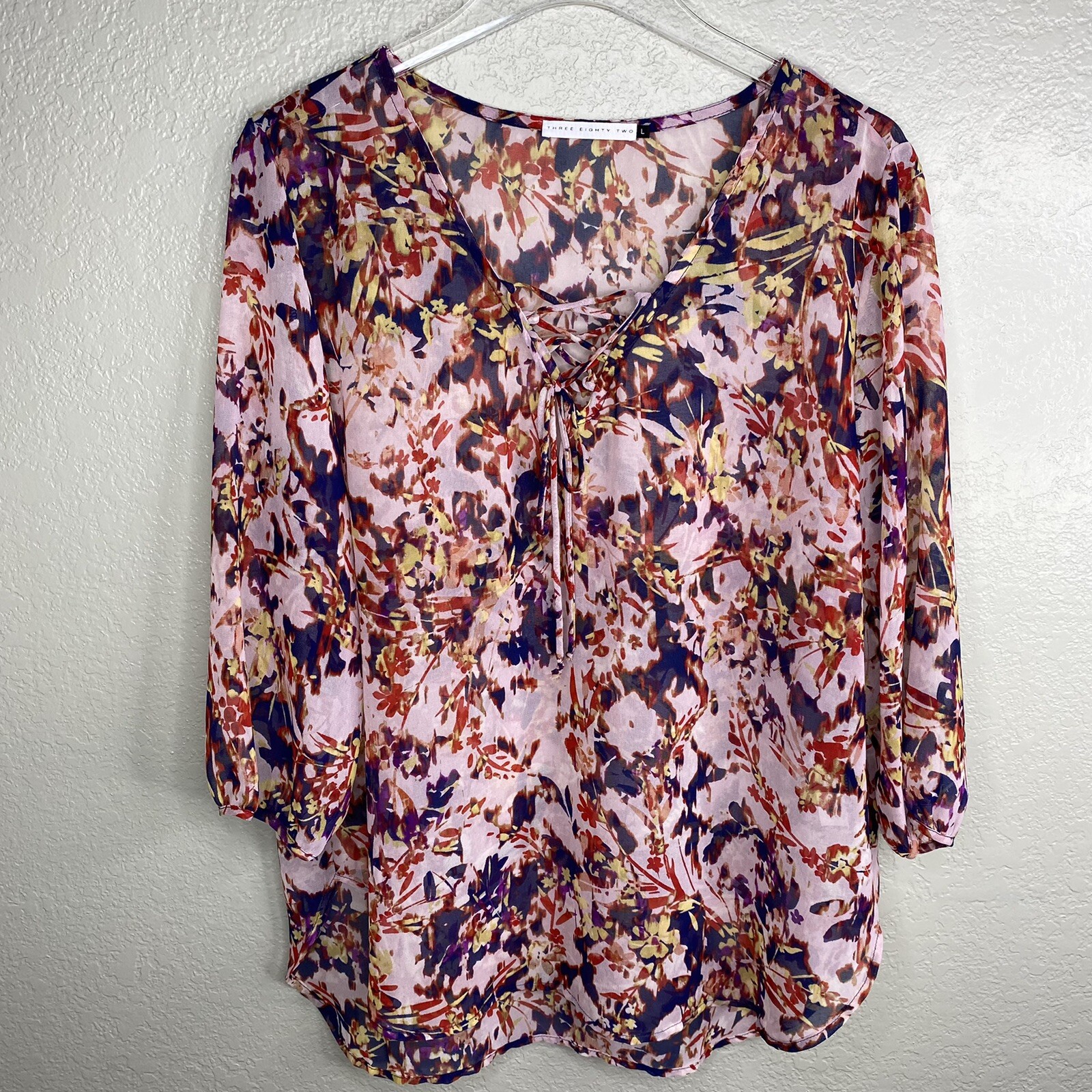 THREE EIGHTY TWO REVOLVE Floral Peasant Top Blous… - image 2