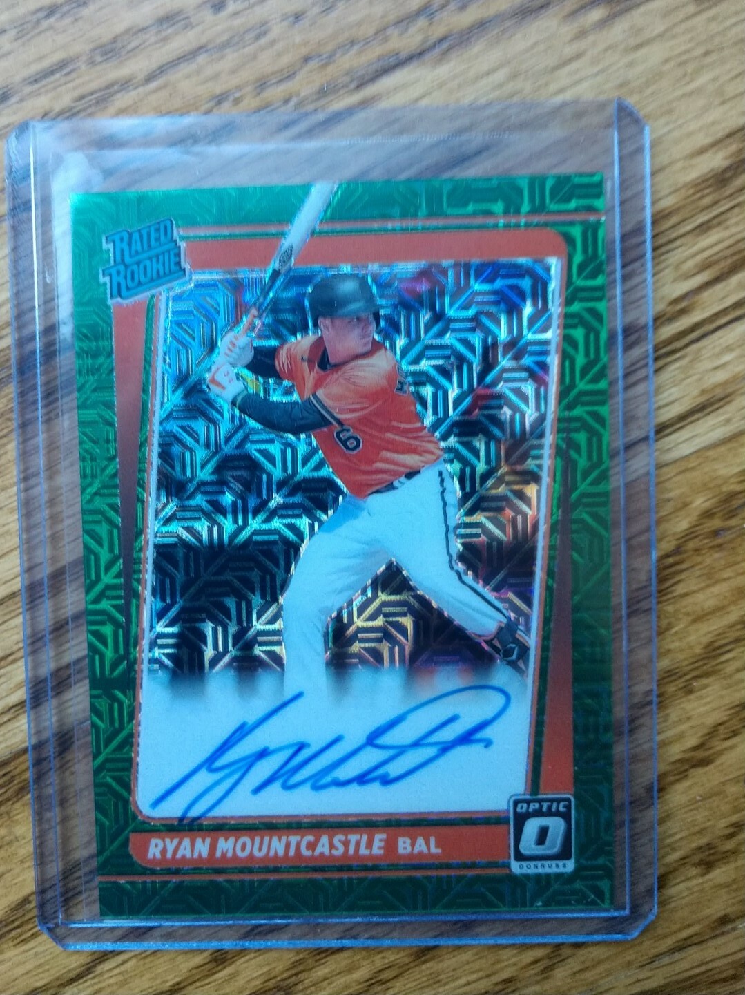 2021 Donruss Optic /99 Ryan Mountcastle RC Auto Rated Rookie Green Mojo 