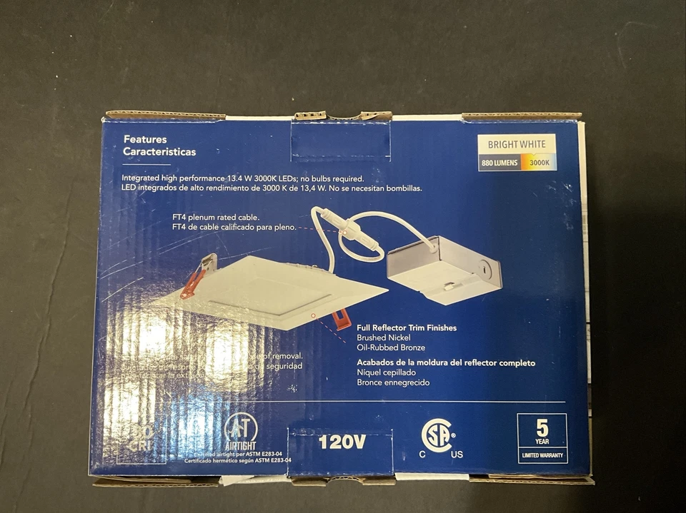 Oblea cuadrada 6 pulgadas. Iluminación Lithonia blanca (paquete de 6) Foto 3 de 4