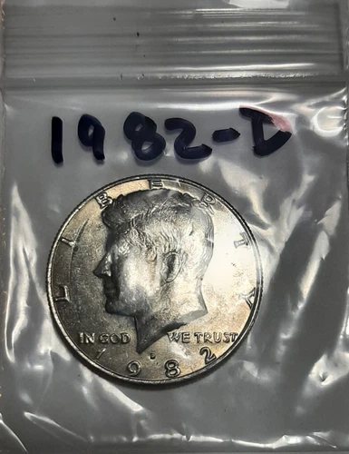 1982-D Kennedy Half Dollar, Circulated but NICE !