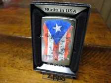 PUERTO RICO FLAG ZIPPO LIGHTER MINT IN BOX