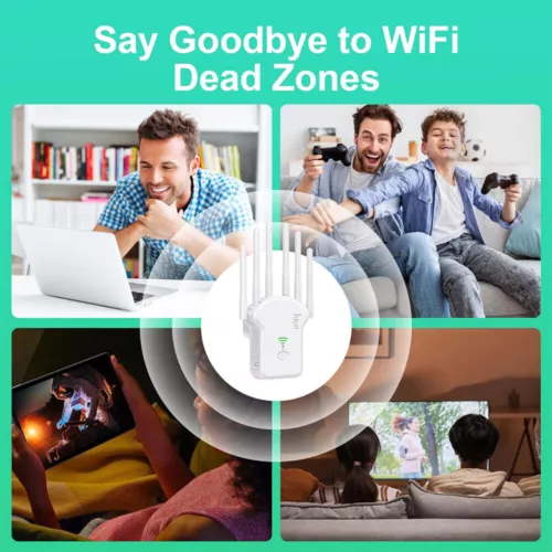Wifi Range Internet Extender 1200Mbps 5G WLAN Repeater Signalverstärker Router - Bild 9 von 14