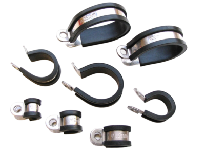 5x Edelstahl P-Clips Mit Gummi – Schlauch-/Rohrschellen, Schwingungsgedämpft, Premium-Qualität