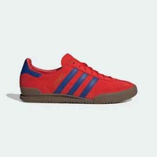 MENS ADIDAS ORIGINALS JEANS SUEDE OG TRAINERS - ALL SIZES - RED/BLUE - GY9973.
