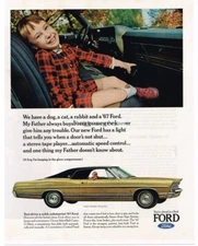 1967 Ford LTD 2-door Gold Hardtop VINTAGE Print Ad