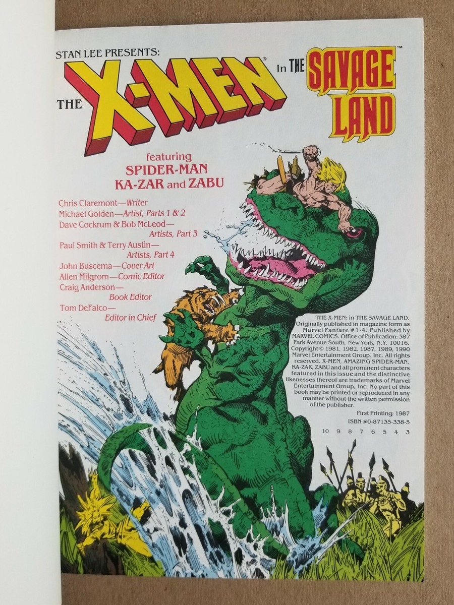 X-Men and Spider-Man in the Savage Land TPB (1987 Marvel Comics