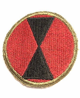Military Patch US Army 7th Infantry Division Subdued BDU Sew On Authentic