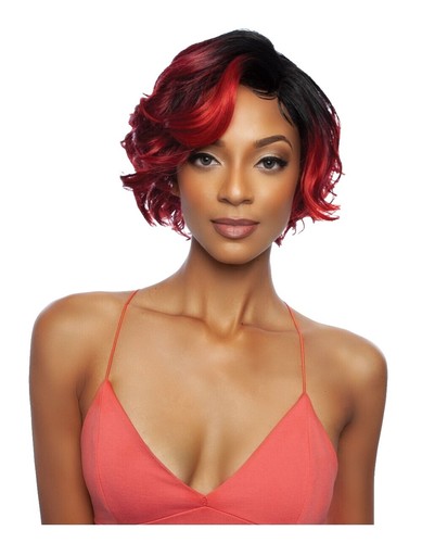 Baruisi Long Curly Wavy Wine Red Wigs for Women Side Part  display picture 1