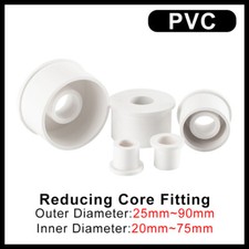 White PVC Reducing Core Pipe Fitting Joint Water Pipe Socket Coupling 20/25~90mm