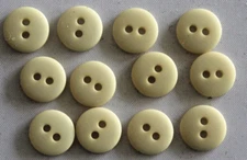 12 x  2  Hole 12mm  Cream Beutron Plastic Buttons
