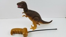 T-REX Toy Dinosaur Flashing Eyes Sound Remote Control BROKEN Parts Vintage 8.5"