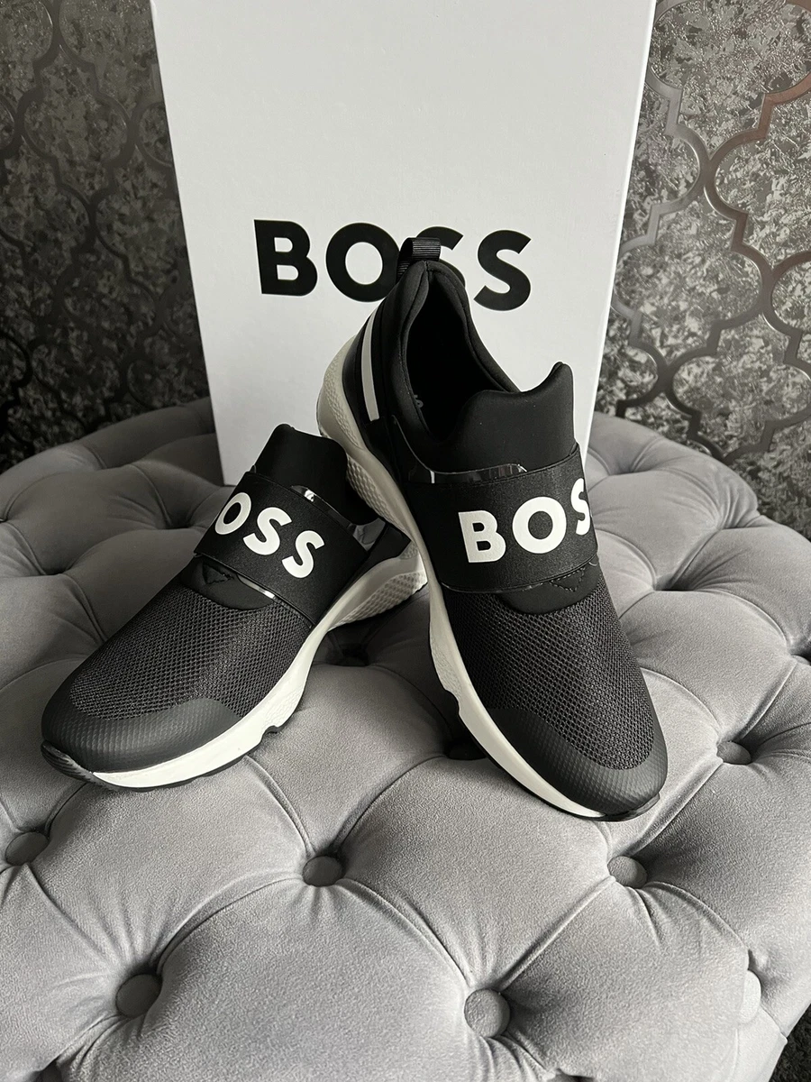Mens black hugo boss cheap trainers