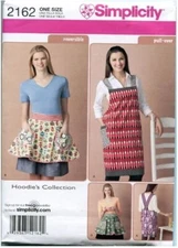 Simplicity 2162 Miss Over the Head Apron & Reversible Apron Sewing Pattern Uncut