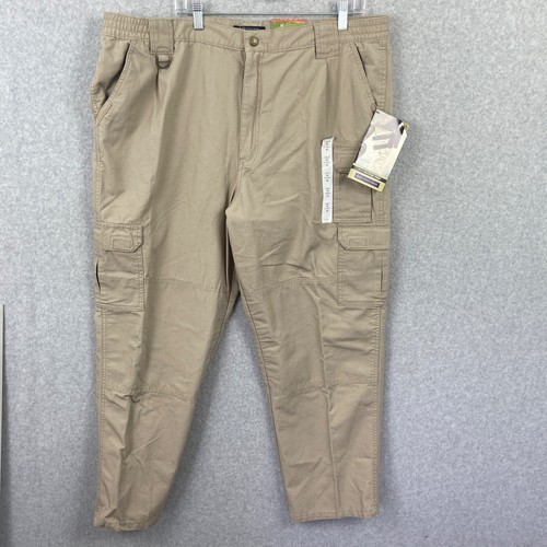 511 Tactical Mens Cargo Pants 42x30 Khaki Relaxed Flat Front New Tags