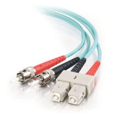 10 PACK LOT 5m SC-ST Duplex 50/125 OM3 Multimod Fiber Patch Cable OFNR Aqua 16FT