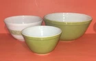 Vintage Purex Verde Avocado Green, Square Flower Nesting Mixing Bowl Set