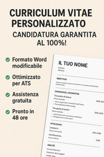 Creazione Curriculum Vitae Personalizzato – Candidatura Garantita al 100%!