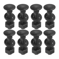 25 Set M6 x 20mm Carriage Bolt Kit Includes Washers and Nuts Black Oxide