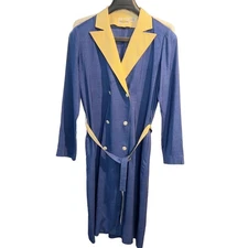 Oleg Cassini 100% Silk Dress Woman's 6 VINATGE Couture Hong Kong Double Breasted