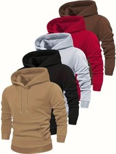 Men's Hoodie Pullover Sweater Gym Fit Sweatshirt Workout Run Fall Spring Summer