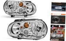 For 1999-2006 Vw Golf Mk4 Headlights Chrome Pair Oe 1j0941017b1j0941018b For 1999-2006 Vw Golf Mk4 Headlights Chrome Pair Oe 1j0941017b1j0941018b