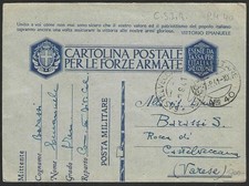1941 Italian Military Postcard ROMANIA to Castelvecchio