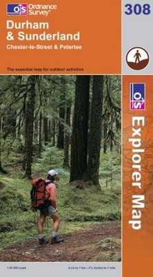 Durham and Sunderland (Explorer Maps): Sheet 308, Ordnance Survey, Good Book