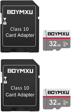 TF Memory Card 32GB With Adapter - High Speed Class 10 for Phone, Gray-2 pack