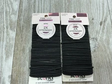 Lot of 2 Scunci No Damage All Hair Tight Hold 2X Stronger Elastic Hair Ties 80pc