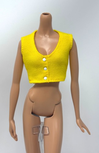 Barbie x Clueless 30th Anniversary Cher Doll Outfit Yellow Crop Tank Top Shirt