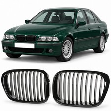 K�HLERGRILL EINZELSTEG NIEREN GRILL PASST F�R BMW 5ER E39 GL�ZEND SCHWARZ