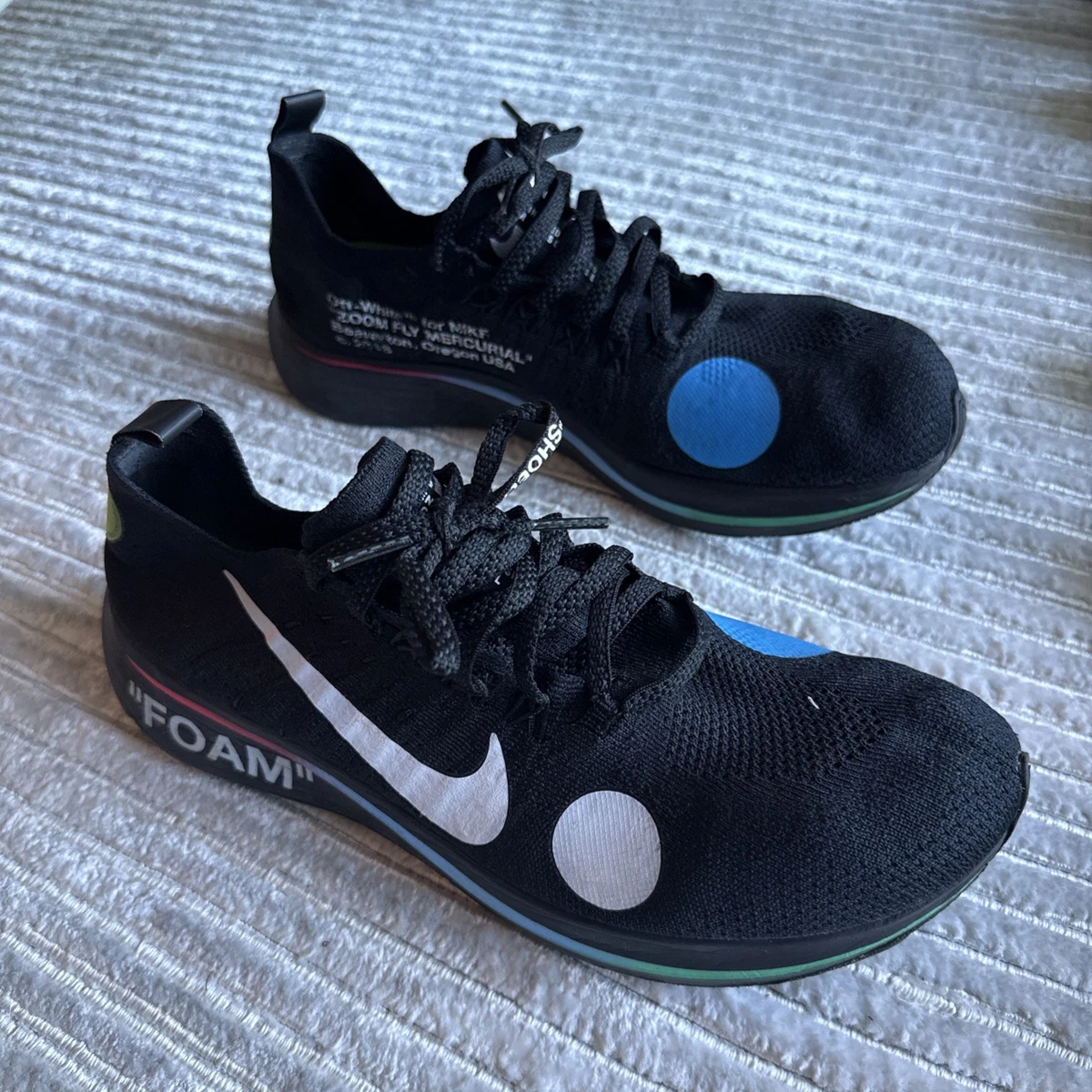 黒*羽様 NIKE OFF-WHITE ナイキ オフホワイト マーキュリアル ヴ Nike Off-White x Zoom Fly Mercurial Flyknit Black for Sale