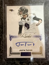 2012 Panini Playbook  JUSTIN TUCKER Rookie AUTO #/49 RAVENS Kicker RC