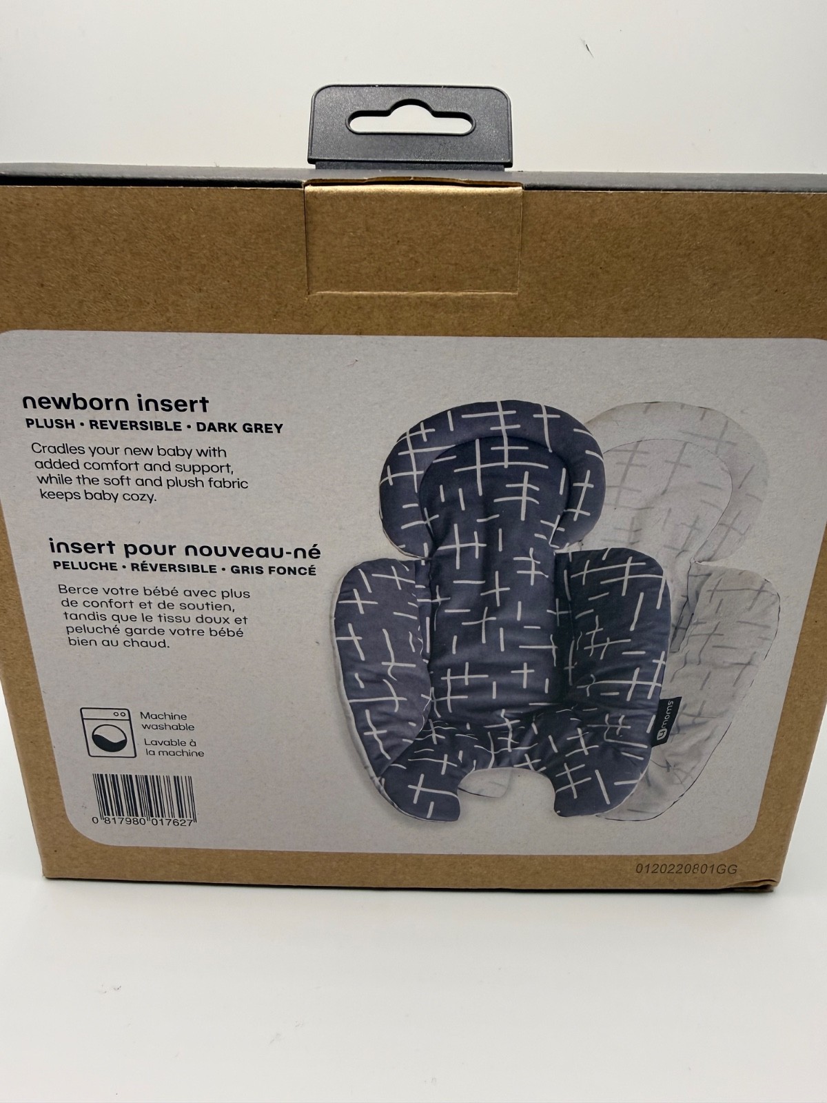 4moms Newborn Insert Reversible Plush - Dark Gray