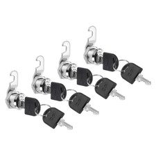 Schrank Schlösser 4 Stück Zylinderschlösser für 16mm Max. Plattenstärke, Silber