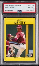 1991 FLEER UPDATE #U-105 ANDY ASHBY PSA 8