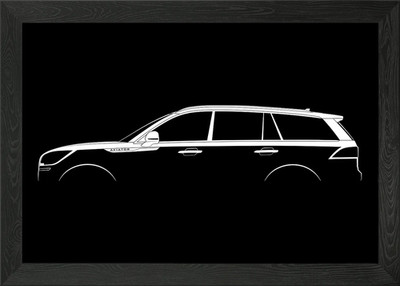 Aviator (2020) Silhouette gerahmtes Wandbild Poster Leinwanddruck Bild