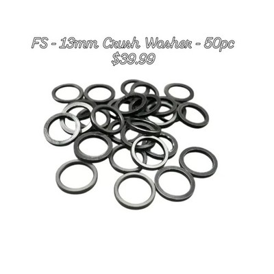 FS 13mm Crush Washer   50 Pack   Fits Fox 34 / 36 / 38 / 40 Forks