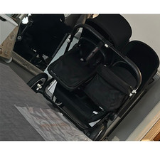 Bugaboo Donkey 2  Double Pushchair Pram Black/Grey with Canopy & Footmuff