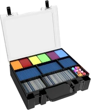 Trading Card Storage, 2400+ Sports Cards Game Deck Box Holder (Case Only)