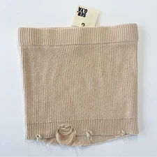 SER.O.YA Retrofête Alora Ribbed Knit Mini Skirt Cappuccino XS NWT