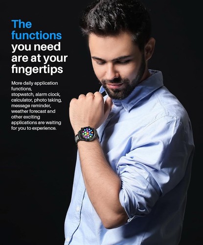 Smart Watch 1,39", Misuratore di Pressione Sanguigna, IP67 Impermeabile, Frequenza Cardiaca/Sonno - Foto 7 di 7